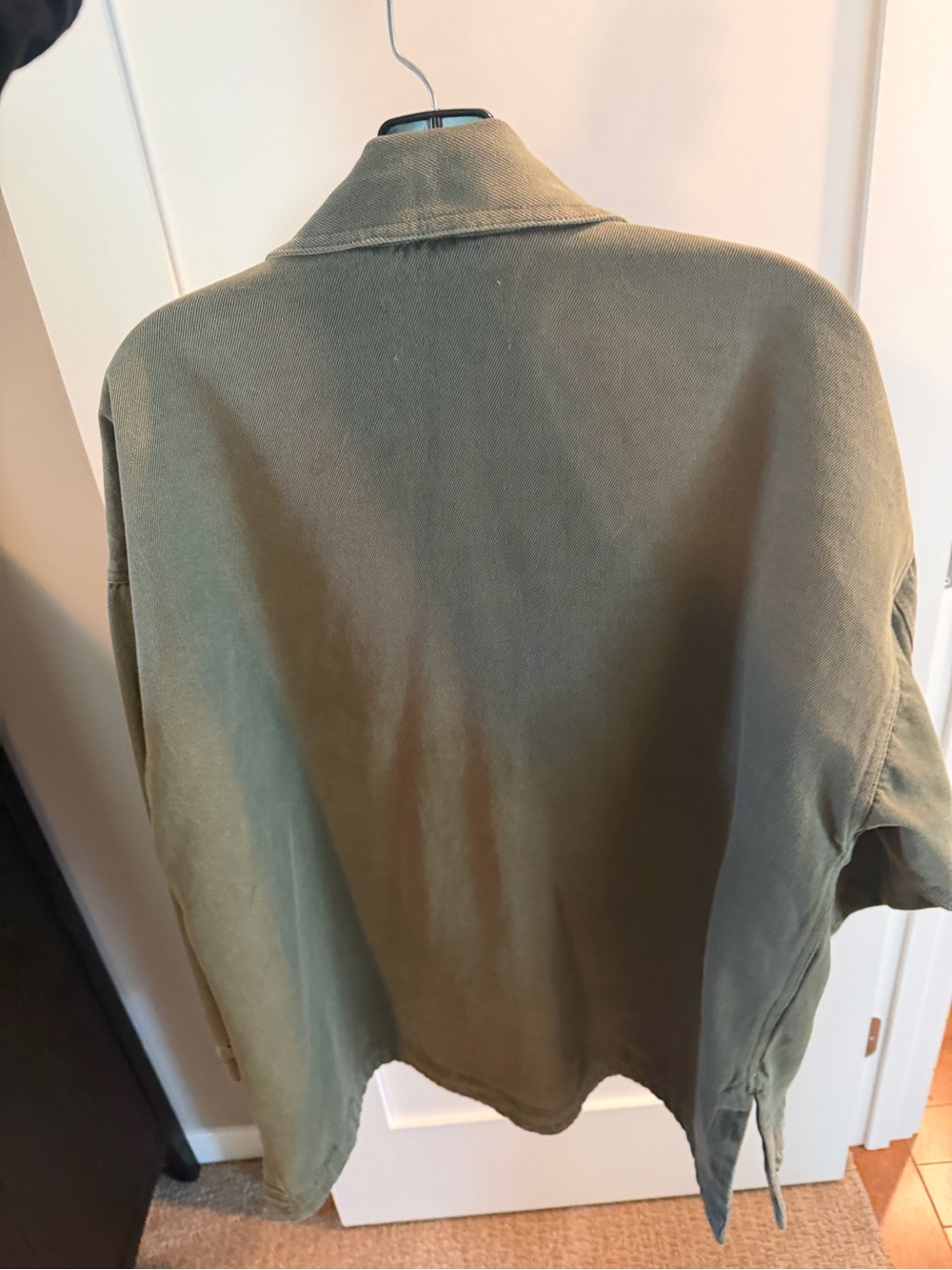 Free People Olive Green Jean Jacket - Picture 2 of 3